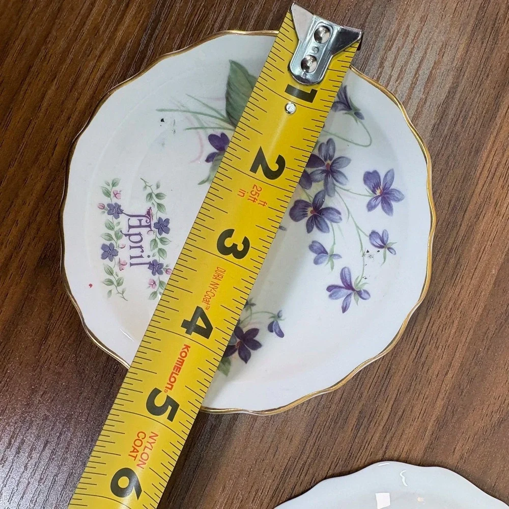 Regency Butchart Gardens Fine Bone China Floral Plates 4.5